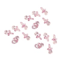 40 mini tétines roses en plastique