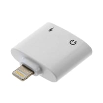 Adaptateur Charge Audio Prise iPhone iPad iPod Prise Jack 3.5mm Femelle Blanc