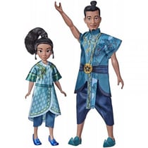 Coffret 2 poupees : jeune raya et chef benja - set disney exclusif raya et le dernier dragon - hasbro - f1350