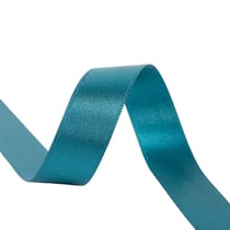 Bobine 40m ruban satin double face fabriqué en France bleu canard