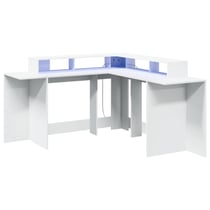Bureau table poste de travail meuble d'ordinateur informatique étude avec lumières LED