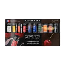 Peinture acrylique -Extra fine - Sennelier - Heavy body - Haute viscosité - 10 tubes de 21ml