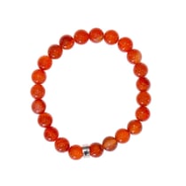 Bracelet Cornaline Perles rondes 8 mm - Omsaé