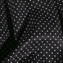Tissu Coton enduit Petits pois blancs sur fond Noir