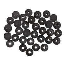 Boules bois percées FSC 100%, mat, ø 8mm, noir, 65 pces