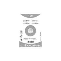 Fiches bristol - 10x15cm - Petits carreaux - Non perforées - Lot de 100 - Papier épais - Exacompta