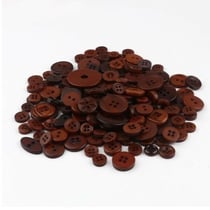 100 boutons en mélange résine couture scrapbooking MARRON