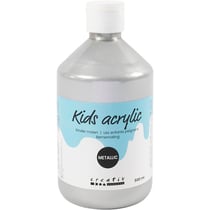 Peinture acrylique métallisée, argent, 500 ml/ 1 flacon