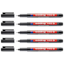 Lot de 5 marqueurs permanents - EDDING - Pointe extra fine 0,3 mm - Noir