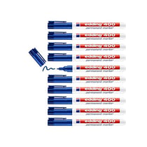 Lot de 10 marqueurs permanents - EDDING - Pointe ronde 1 mm - Bleu
