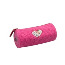 Trousse scolaire en peluche rose Diddl
