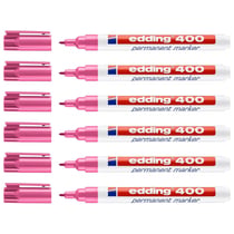 Marqueur permanent pointe fine 1 mm - EDDING - Rose - Lot de 6