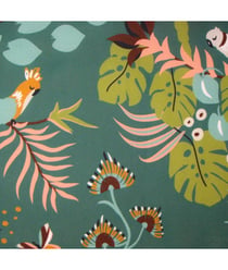 Tissu coton enfant Forêt de 150 cm de largeur Bleu vendu par 50 cm