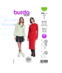 Patron Burda 5859-Robe & tee-shirt taille n°FR 36-46