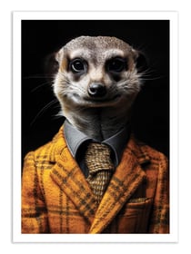 Affiche 30 x 40 cm - Meerkat Wild Suits - Philippe Hugonnard