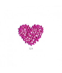 Ecussons Thermocollant Coeur broderie 4 X 4,5 cm - Mediac Fuchsia