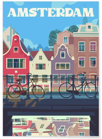 Affiche Amsterdam 2 | A3 : 29,7x42cm