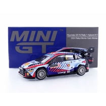 Miniature 1/64 - MINI GT - Hyundai i20 N Rally1 Hybrid - Vainqueur Monte Carlo 2024 - Bleu/Rouge/Noir