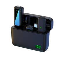 Microphone Sans Fil Avec Boîtier De Charge Pour Enregistrement Haute Définition Noir YONIS