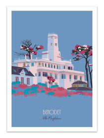 Affiche 50 x 70 cm -  Benodet Villa Magdalena - Artmoric