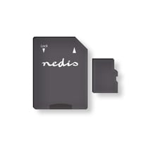 Nedis Carte Mémoire MicroSDXC 32 Go Class 10 UHS-I avec Adaptateur Noir