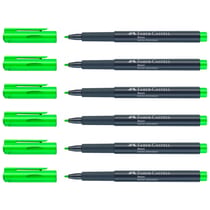 Lot de 6 marqueurs néon - FABER-CASTELL - Pointe fibre 1,5 mm - Vert karma chameleon