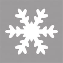 Perfor.fantaisie: Flocon neige, ø5,08cm, (2"), 1 pce.