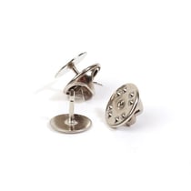 LOT 10 SUPPORTS DE PINS ARGENT LARGE 10MM