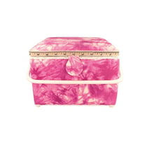 Boîte à couture 26x26x19cm tie&die fuchsia
