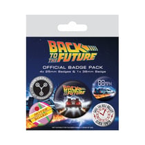 Retour vers le Futur - Pack 5 badges DeLorean