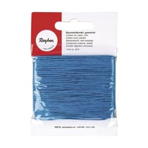 Cordon en coton, ciré, 1mm, carte 20 m, turquoise