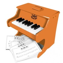 Piano orange sun en bois 18 touches + partitions - vilac - 50839 - jouet musical