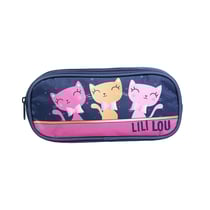 Trousse scolaire 2 compartiments Lili Lou Bleue BAGTROTTER