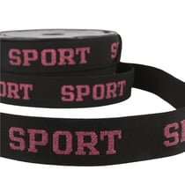 Bobine 20m élastique sport irisé 32mm Rose framboise
