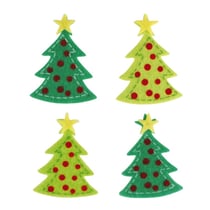 MégaCréa DIY - Sapins adhésifs en feutrine 5x4 cm 24 pièces