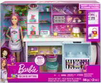 Poupée barbie métier : la cuisine de barbie avec 20 accessoires + 1 poupée mannequin - mattel - hgb73