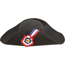 Chapeau de Napoléon - Déguisement - Bicorne - Adulte - Taille unique - Noir