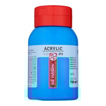 Peinture acrylique - Cyan Primaire - 572 - Pot de 750 ml - Talens Art Creation