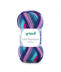 Fil à tricoter LISA PREMIUM COLOR - Grundl - certifiée Oeko-Tex 25 Multicolore