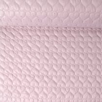 Tissu Doudoune matelassé Kaissa pois irisés sur fond Rose poudré