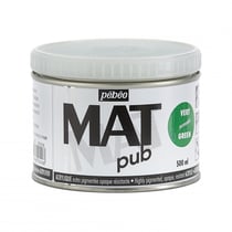 Peinture acrylique - Extra mate - Vert permanent - Pébéo - Mat Pub - 500ml
