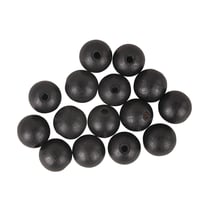 Boules bois percées FSC 100%,mat, ø15mm, noir, 15 pces