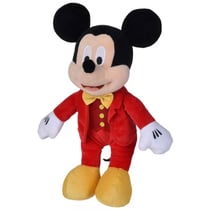 Peluche mickey la souris costume rouge 33 cm - doudou disney - nicotoy