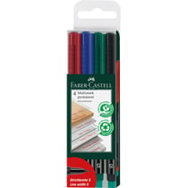 4 feutres - Indélébile - Permanent - Pointe extra fine - Faber-Castell - Multimark