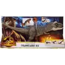 Coffret dinosaure t-rex moseure extreme - articule et sonore - dino attaque suprême - jurassic world - mattel hdy55