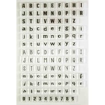 MégaCréa DIY - Tampon transparent 5 à 7 mm Alphabet chiffres 114 pièces