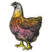 Lot de 3 écussons thermocollants poule 4,5 cm x 3 cm