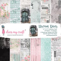 Bloc de 24 feuilles recto Dream door Dress my craft