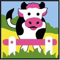 Kit canevas soudan enfant Vache