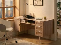 Bureau MDF Marron clair RAFFRA - Beliani